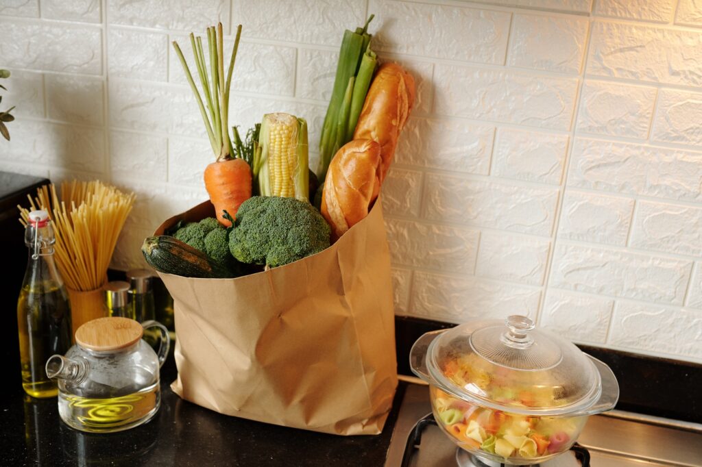 Groceries on Kitchen Counter